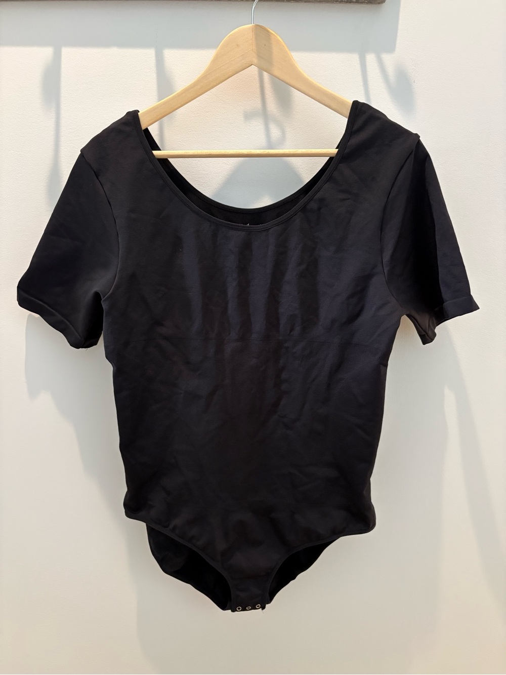 Shapermint Black Short-Sleeve Scoop Neck Bodysuit - Picture 3 of 5